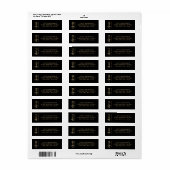 Étiquette À 80 Ans 80e Anniversaire Noir Or (Feuille entière)