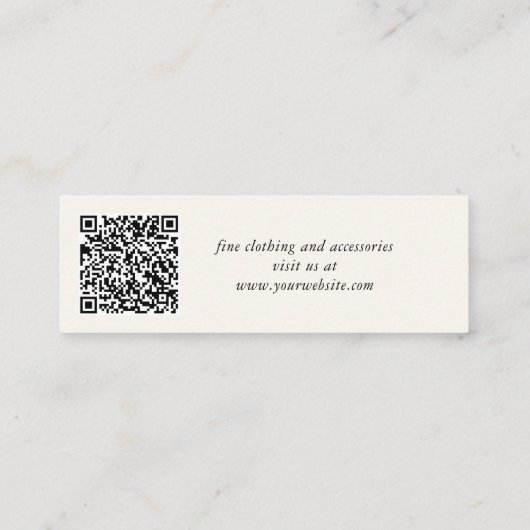 Étiquette à accrochage Code QR de code chic (Dos)