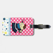 Étiquette À Bagage えっちゃんの ラゲッジタグ (裏もご本人 or カードケース) 青 (Dos horizontal)