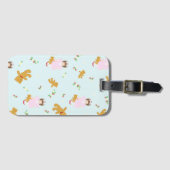 ÉTIQUETTE À BAGAGE くまとおんなのこ (Devant Horizontal)