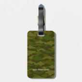ÉTIQUETTE À BAGAGE 名前 電話番号 カスタム 迷彩(カーキ) ラゲッジタグ (Dos Vertical)