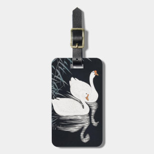 Étiquette À Bagage 葦 に ガ ョ ウ, 古 White Goose, Koson, Ukiyo-e