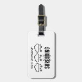 Étiquette À Bagage 100% De Chance De Shredding Météo Prévision Ski (Devant Vertical)