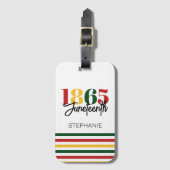 Étiquette À Bagage 1865 Liberté Célébration de l'histoire noire (Devant Vertical)