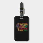 Étiquette À Bagage 19 Juin Journée De Souvenir Liberté Noire (Devant Vertical)