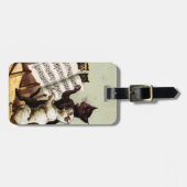 Étiquette À Bagage 19e C. Chats chanteurs (Devant horizontal)