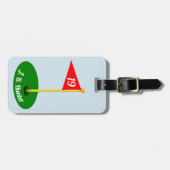 Étiquette À Bagage 19ème Trou et votre nom (Devant horizontal)