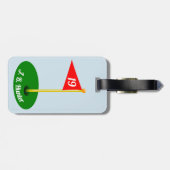 Étiquette À Bagage 19ème Trou et votre nom (Dos horizontal)