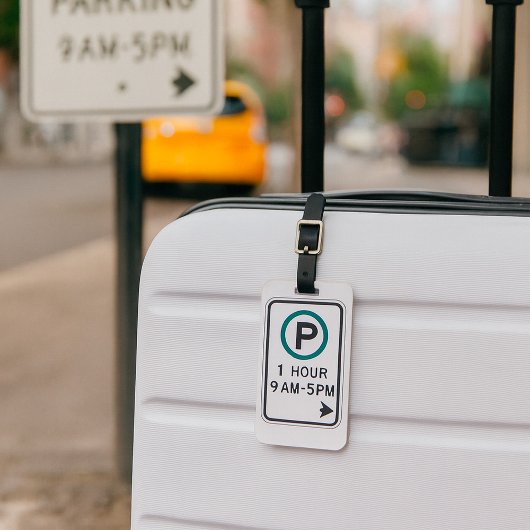 Étiquette À Bagage 1 Heure De Parking Pour Zones De Parking Contrôlée