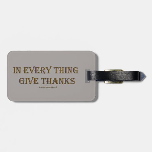 Étiquette À Bagage 1 Thessaloniciens 5:18 (Dos horizontal)