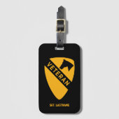 Étiquette À Bagage 1st Cavalry Division "First Team" Personalized (Devant Vertical)