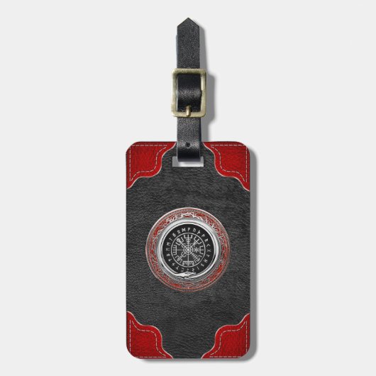 Étiquette À Bagage [200] Vegvisir - Viking Silver Magic Runic Compass (Devant Vertical)