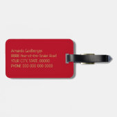 Étiquette À Bagage 2025 année de l'étiquette de bagages de serpent (Dos horizontal)