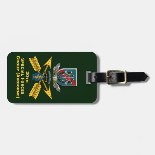 Étiquette À Bagage 20e Groupe des forces spéciales (Devant horizontal)