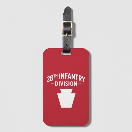 Étiquette À Bagage 28e insigne de la division d'infanterie (Devant Vertical)