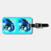 Étiquette À Bagage 2 broncos bleus (Devant horizontal)