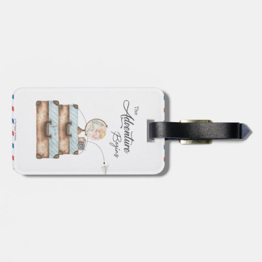 Étiquette À Bagage 2 côtés (Dos horizontal)