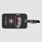 Étiquette À Bagage 2e division d'infanterie "Indianhead" Custom (Devant Horizontal)