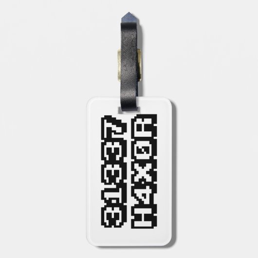 ÉTIQUETTE À BAGAGE 31337 H4X0R (Dos Vertical)