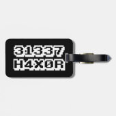 ÉTIQUETTE À BAGAGE 31337 H4X0R (Dos horizontal)
