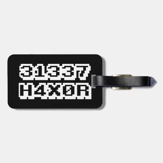 ÉTIQUETTE À BAGAGE 31337 H4X0R (Dos horizontal)