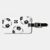 Étiquette À Bagage 3 balles de football monogrammées (Devant horizontal)