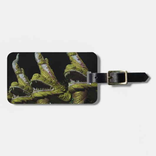 Étiquette À Bagage 3 Nagas la nuit (Devant horizontal)