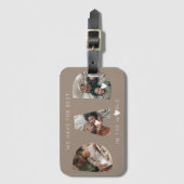 Étiquette À Bagage 3 photo collage papa (Devant Vertical)