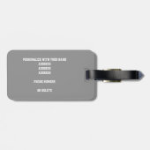 Étiquette À Bagage 3 pink gray white soccer (Dos horizontal)