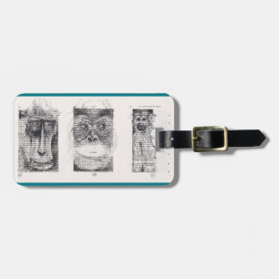 Étiquette À Bagage 3 Singes - Nouvel An chinois 2016 Balise bagage