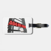 Étiquette À Bagage 404 Message d'erreur de site Web introuvable (Dos horizontal)