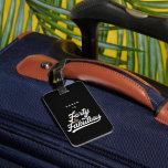 Étiquette À Bagage 40 et fabuleux noir et blanc<br><div class="desc">Célébrez votre anniversaire spécial en style avec cet effet blanc et noir 40 et fabuleux anniversaire</div>