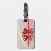 Étiquette À Bagage 40e Anniversary Ruby Hearts (Dos Vertical)