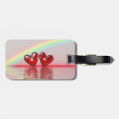 Étiquette À Bagage 40e Anniversary Ruby Hearts (Dos horizontal)