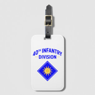 Étiquette À Bagage 40e division d'infanterie Militaire américain