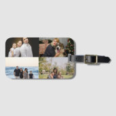 Étiquette À Bagage 4 Family Photo Collage Custom (Devant Horizontal)