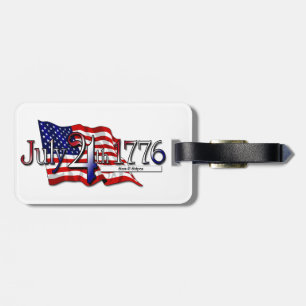 Étiquette À Bagage 4 juillet 1776 Étoiles et rayures