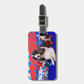 Étiquette À Bagage 4 juillet - épagneul de springer anglais - Chloe (Devant Vertical)