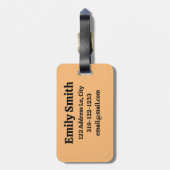 Étiquette À Bagage 4 timbres de passeport personnalisables (Dos Vertical)