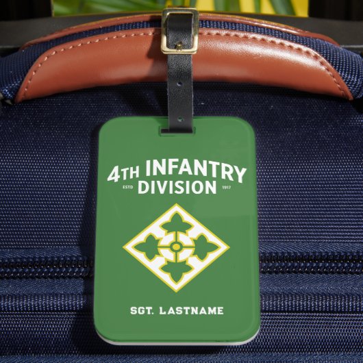 Étiquette À Bagage 4e division d'infanterie "Ivy" sur mesure (Insitu Rectoal 2)
