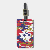 Étiquette À Bagage 4th of July, Independence day, Camouflage Gold (Devant Vertical)