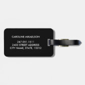 Étiquette À Bagage 50 et Fabulous Black and Gold Birthday (Dos horizontal)