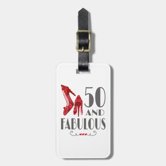 Étiquette À Bagage 50e anniversaire Cadeau Im 50 Et cadeau fabuleux (Devant Vertical)