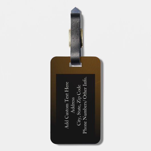 Étiquette À Bagage 50e anniversaire | Script Gold (Dos Vertical)