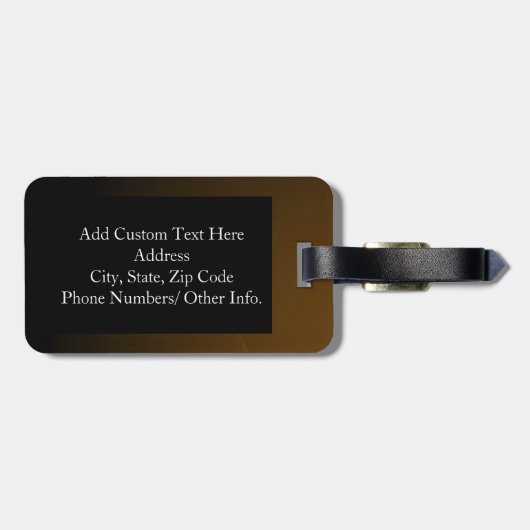 Étiquette À Bagage 50e anniversaire | Script Gold (Dos horizontal)