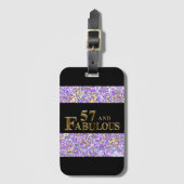 Étiquette À Bagage 57e anniversaire  (Devant Vertical)