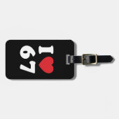 Étiquette À Bagage 67 Mème drôle J'aime six sept 67ème anniversaire (Devant horizontal)