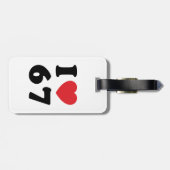 Étiquette À Bagage 67 Mème drôle J'aime six sept 67ème anniversaire (Dos horizontal)