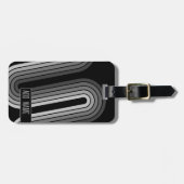 Étiquette À Bagage 70 Nuances de gris et de noir inspirées de la lign (Devant horizontal)