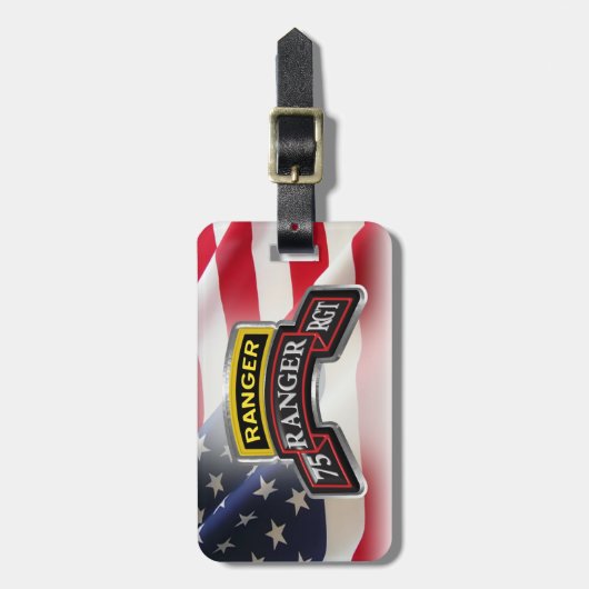 Étiquette À Bagage 75e régiment de Rangers (Devant Vertical)